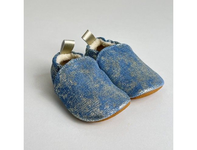 Zapato suela blanda Algodón Tejano Cava Flexi Nens