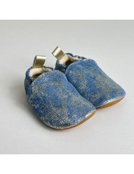 Zapato suela blanda Algodón Tejano Cava Flexi Nens