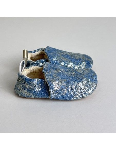 Zapato suela blanda Algodón Tejano Cava Flexi Nens