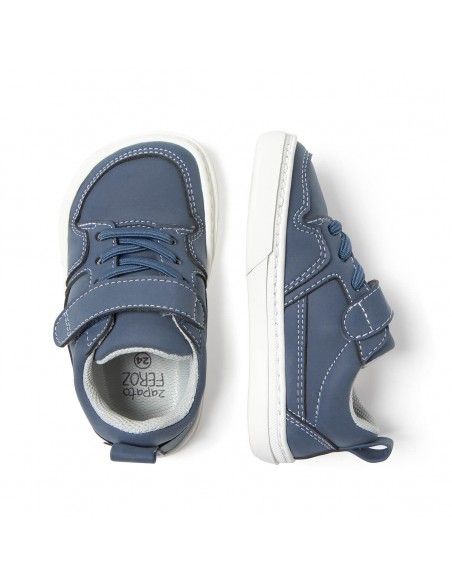 Zapato Feroz Cheste Rocker Azul Denim Microfibra Nobuck