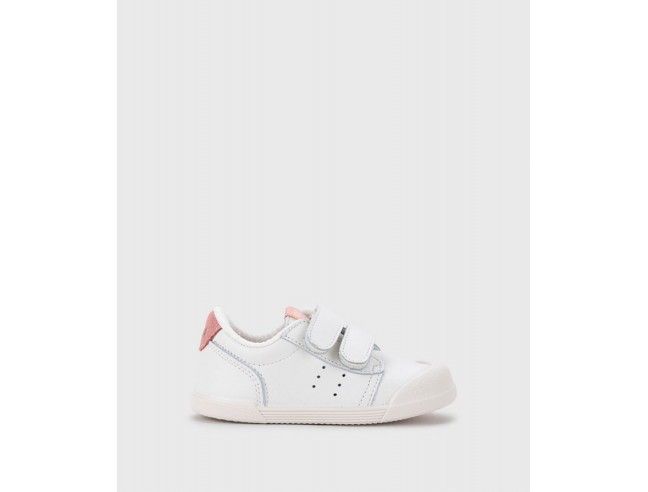Deportivos piel barefoot Blanco/Rosa Igor