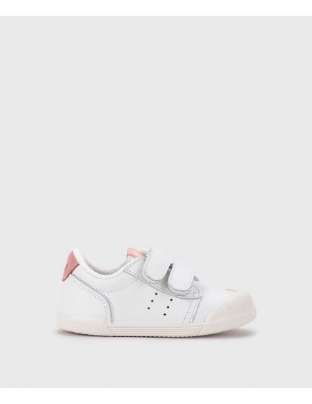 Deportivos piel barefoot Blanco/Rosa Igor