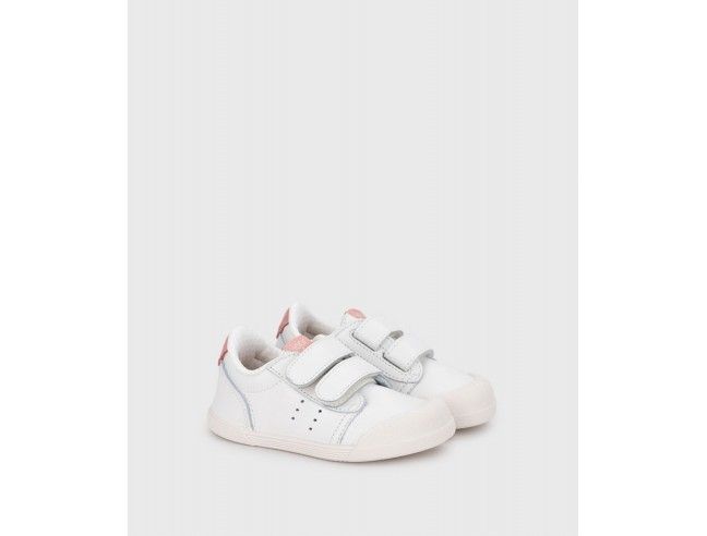 Deportivos piel barefoot Blanco/Rosa Igor