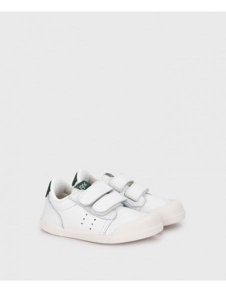 Deportivos piel barefoot Blanco/Musgo Igor