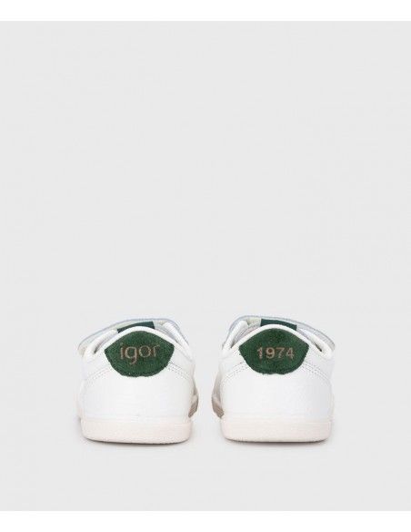 Deportivos piel barefoot Blanco/Musgo Igor