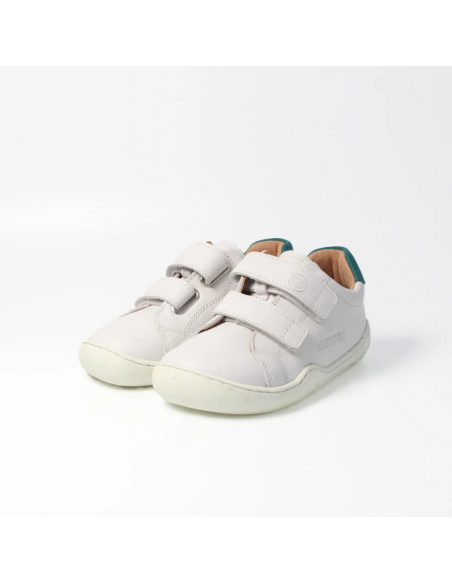 Zapato barefoot con doble velcro bLIFESTYLE  Blanco/Petrol