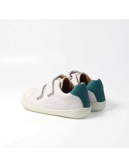 Zapato barefoot con doble velcro bLIFESTYLE  Blanco/Petrol