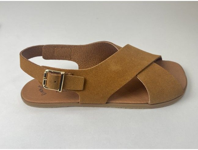 Sandalia barefoot Cruzada Camel Vivant
