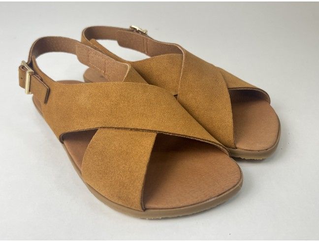 Sandalia barefoot Cruzada Camel Vivant