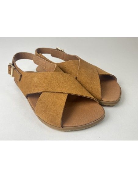 Sandalia barefoot Cruzada Camel Vivant