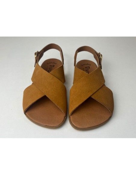 Sandalia barefoot Cruzada Camel Vivant