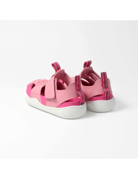 Sandalia barefoot vegana con velcro bLIFESTYLE Rosa