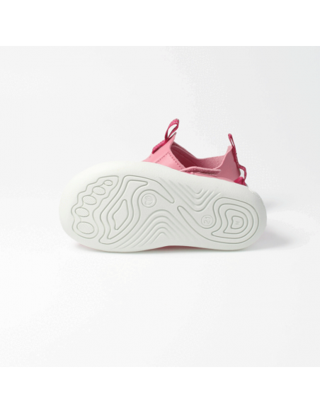 Sandalia barefoot vegana con velcro bLIFESTYLE Rosa