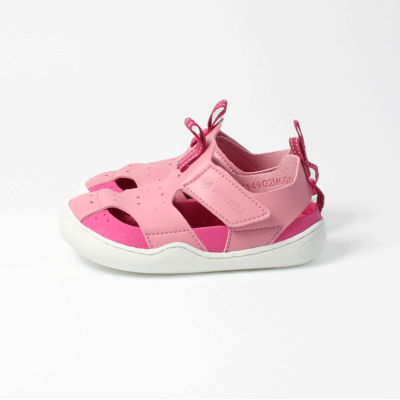 Sandalia barefoot vegana con velcro bLIFESTYLE Rosa