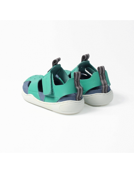 Sandalia barefoot vegana con velcro bLIFESTYLE Petrol