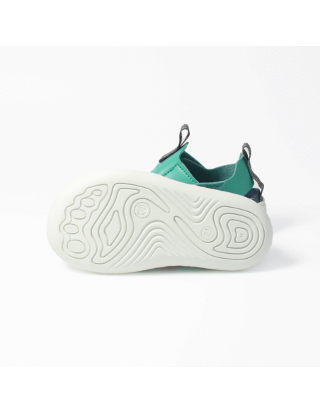 Sandalia barefoot vegana con velcro bLIFESTYLE Petrol