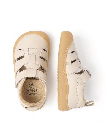 Zapato Feroz Irta Rocker Beige Microfibra Nobuck