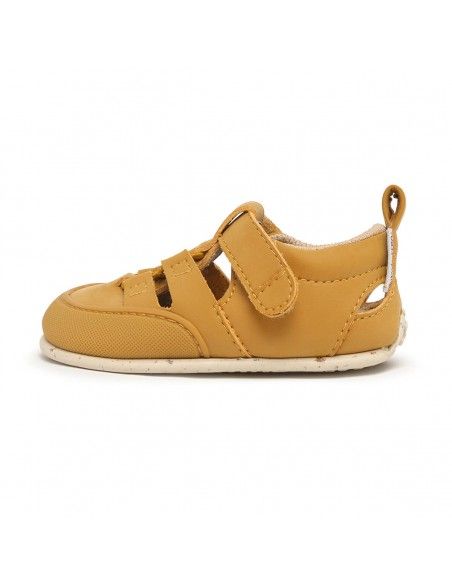 Zapato Feroz Sandalia Canet Mostaza Microfibra Serraje