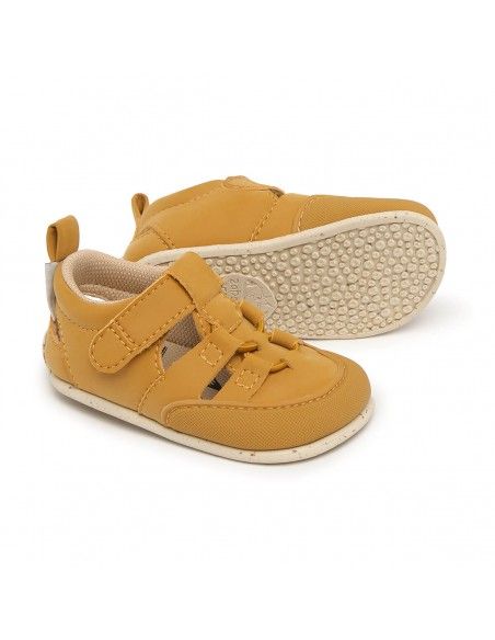 Zapato Feroz Sandalia Canet Mostaza Microfibra Serraje