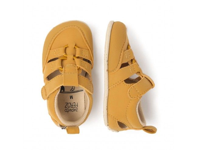 Zapato Feroz Sandalia Canet Mostaza Microfibra...