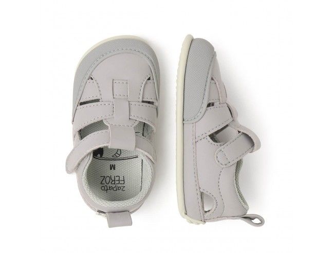 Zapato Feroz Sandalia Irta Gris Microfibra Nobuck