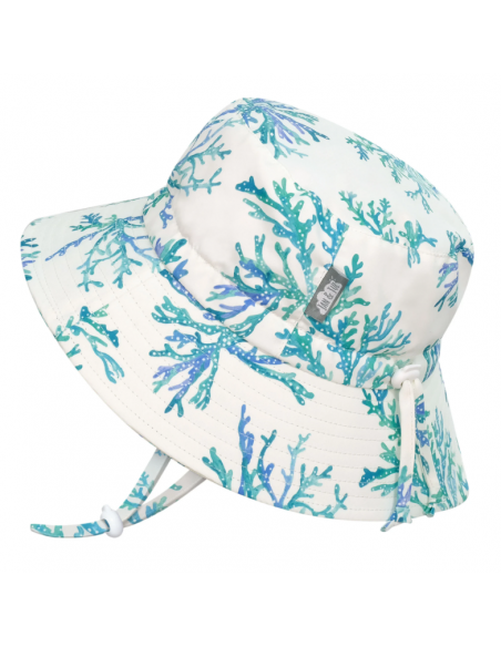 Sombrero con protección solar ajustable Bucket Aqua-Dry Coral Blue