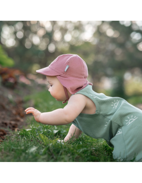 Sombrero con protección solar ajustable Sun Soft Baby Dusty Rose