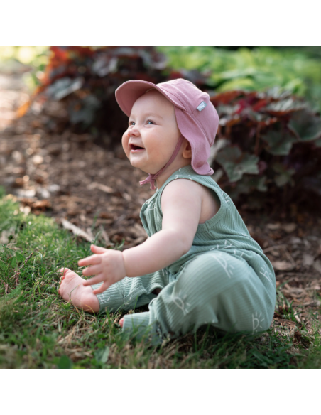 Sombrero con protección solar ajustable Sun Soft Baby Dusty Rose