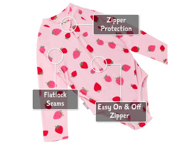 Bañador con protección solar Pink Strawberry