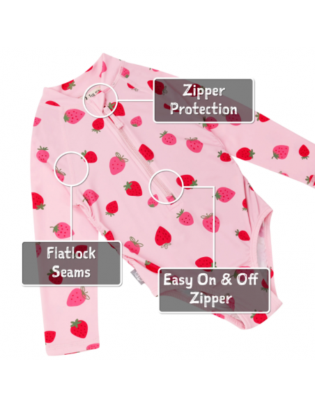 Bañador con protección solar Pink Strawberry