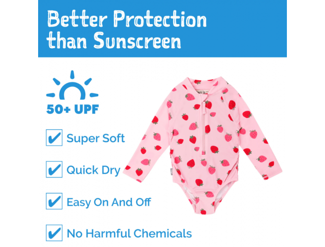 Bañador con protección solar Pink Strawberry