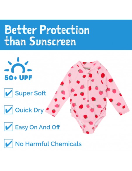 Bañador con protección solar Pink Strawberry