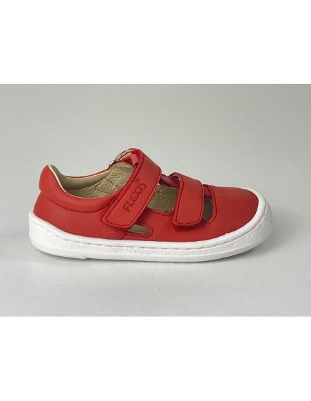 Sandalia barefoot Flexi Nens Piel Rojo