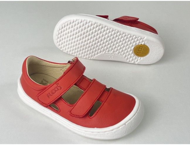Sandalia barefoot Flexi Nens Piel Rojo