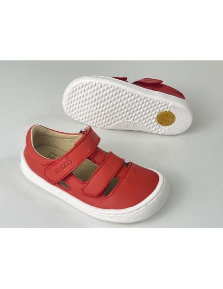 Sandalia barefoot Flexi Nens Piel Rojo