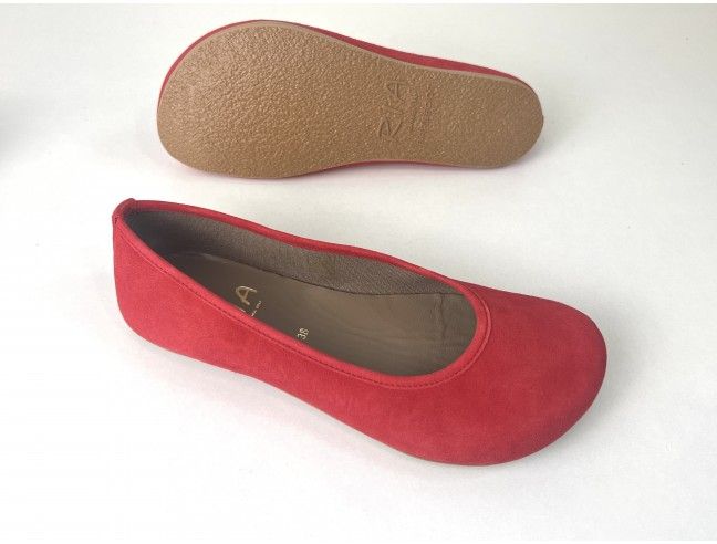 Bailarina barefoot Ria Menorca Ante Rojo