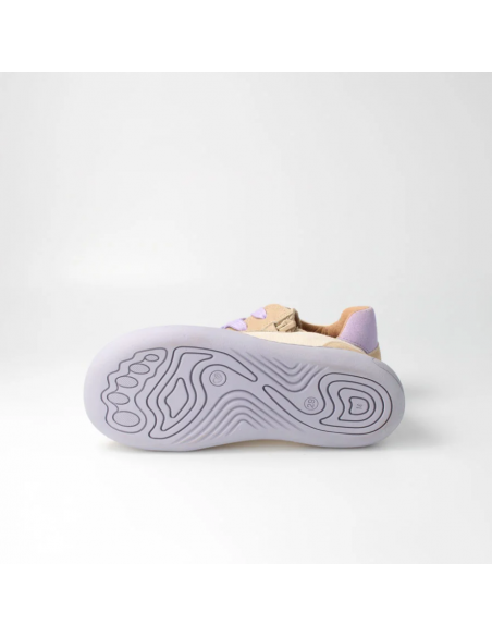 Deportiva barefoot tejida bLIFESTYLE  Beige/Lavanda