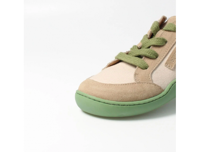 Deportiva barefoot tejida bLIFESTYLE  Beige/Verde
