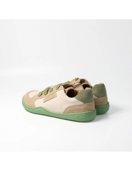 Deportiva barefoot tejida bLIFESTYLE  Beige/Verde