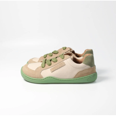 Deportiva barefoot tejida bLIFESTYLE  Beige/Verde