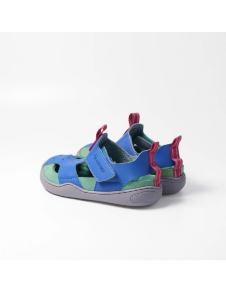Sandalia barefoot vegana con velcro bLIFESTYLE Azulón