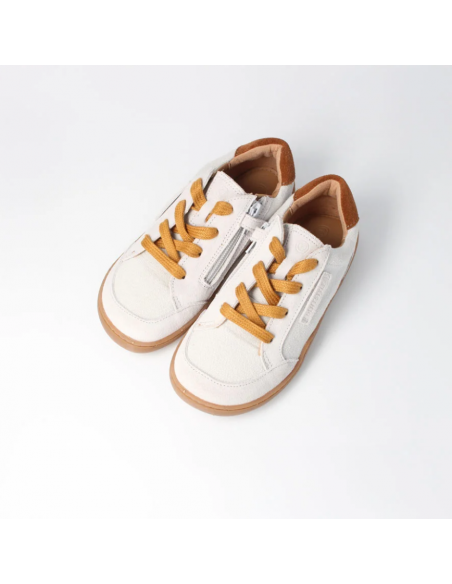 Deportiva barefoot tejida bLIFESTYLE Beige/Mostaza