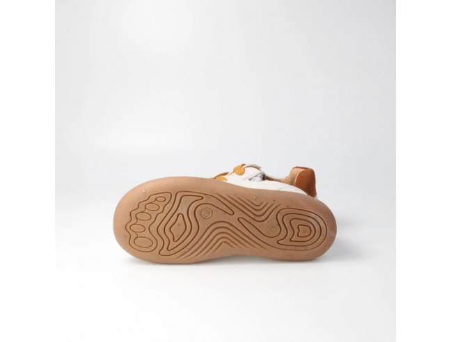 Deportiva barefoot tejida bLIFESTYLE Beige/Mostaza