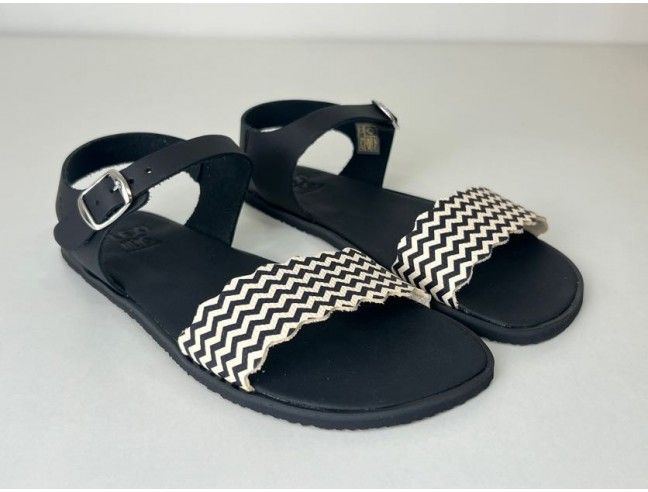 Sandalia barefoot Flexi NENS Arrow Blanco/Negro