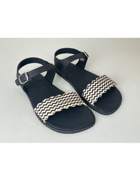 Sandalia barefoot Flexi NENS Arrow Blanco/Negro