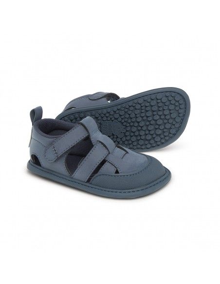Zapato Feroz Sandalia Denia Sanroc Azul Microfibra Nobuck