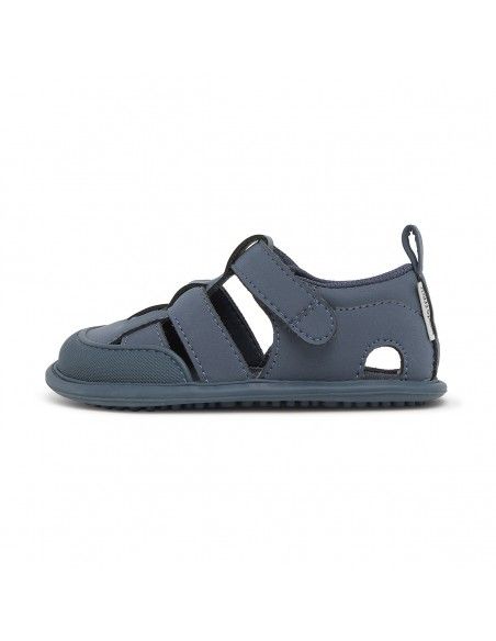 Zapato Feroz Sandalia Denia Rocker Sanroc Azul Microfibra Nobuck