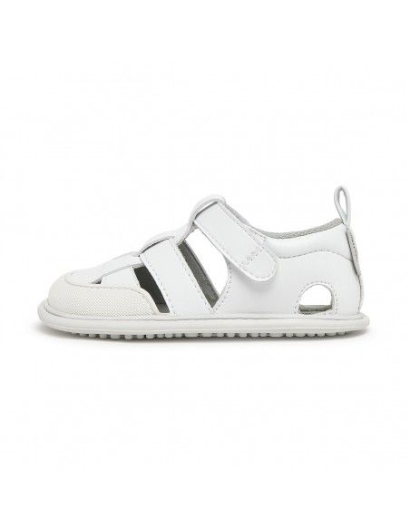 Zapato Feroz Sandalia Denia Rocker Sanroc Blanco Microfibra Nobuck