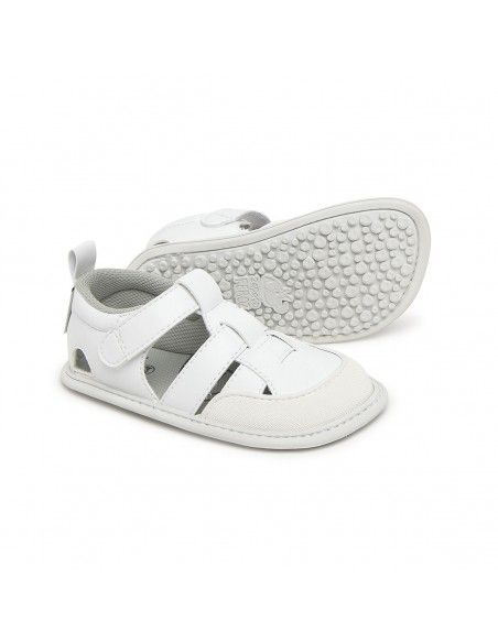 Zapato Feroz Sandalia Denia Rocker Sanroc Blanco Microfibra Nobuck