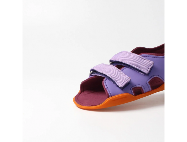 Sandalia barefoot abierta Lila